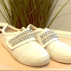 White Jeweled Sneakers